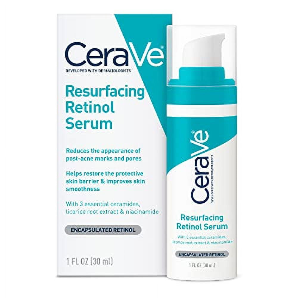 Cerave Resurfacing Retinol Serum 1oz (30ml) - Retinol Serum, Resurfacing, Acne