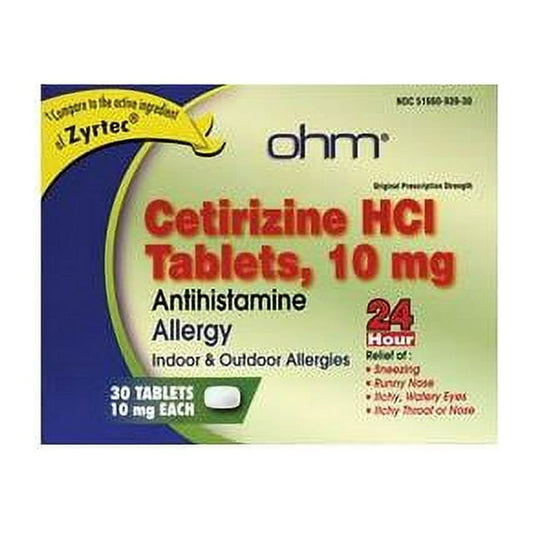 Cetirizine Hci Antihistamine 10 mg 30 Tabs