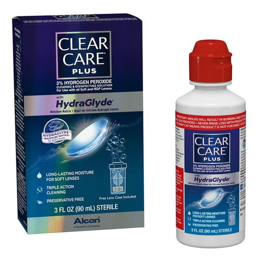 Clear Care Plus Contact Lens Cleaning and Disinfecting Solution, 3 fl oz,