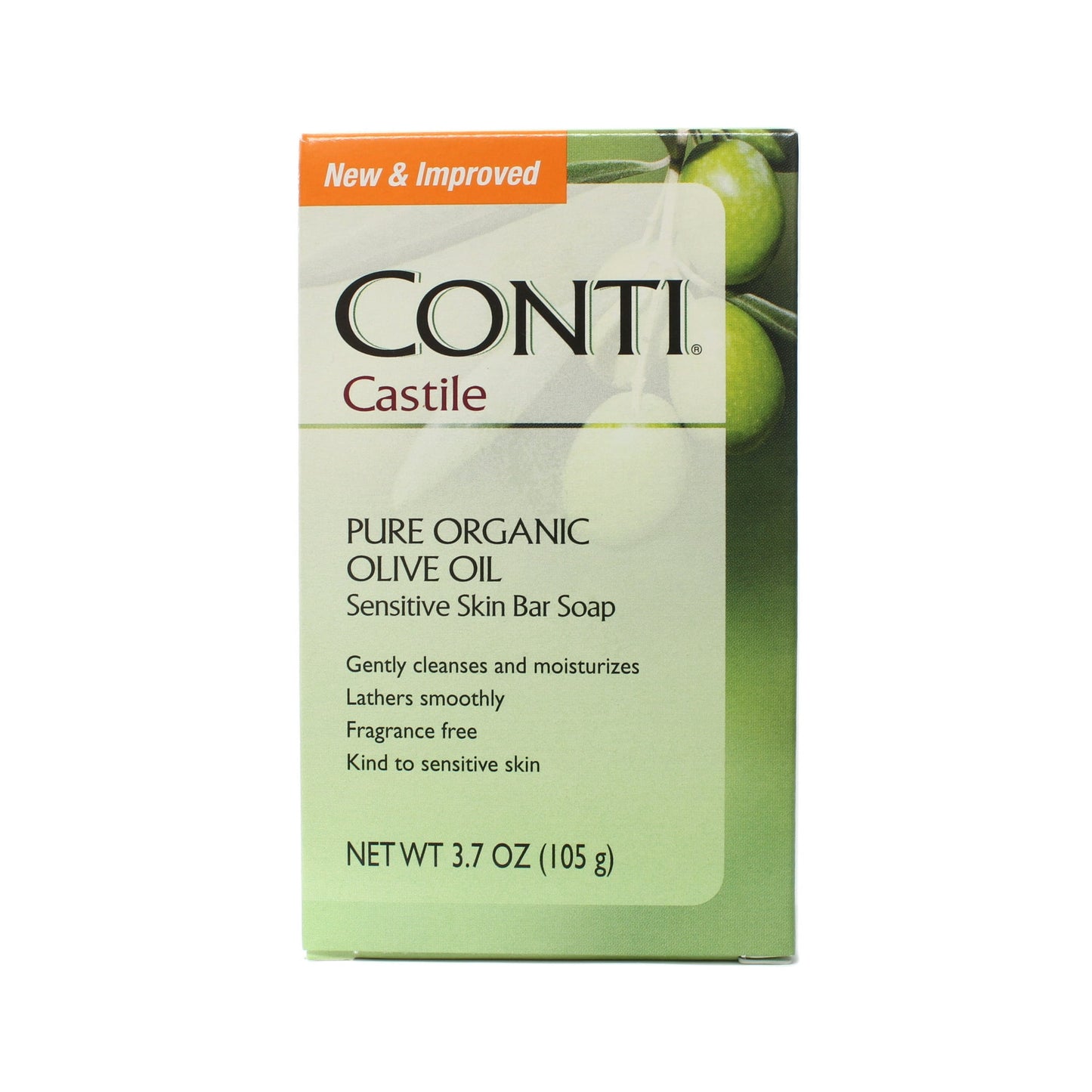 Conti Olive Oil Castile Bar Soap, 3.7 Oz