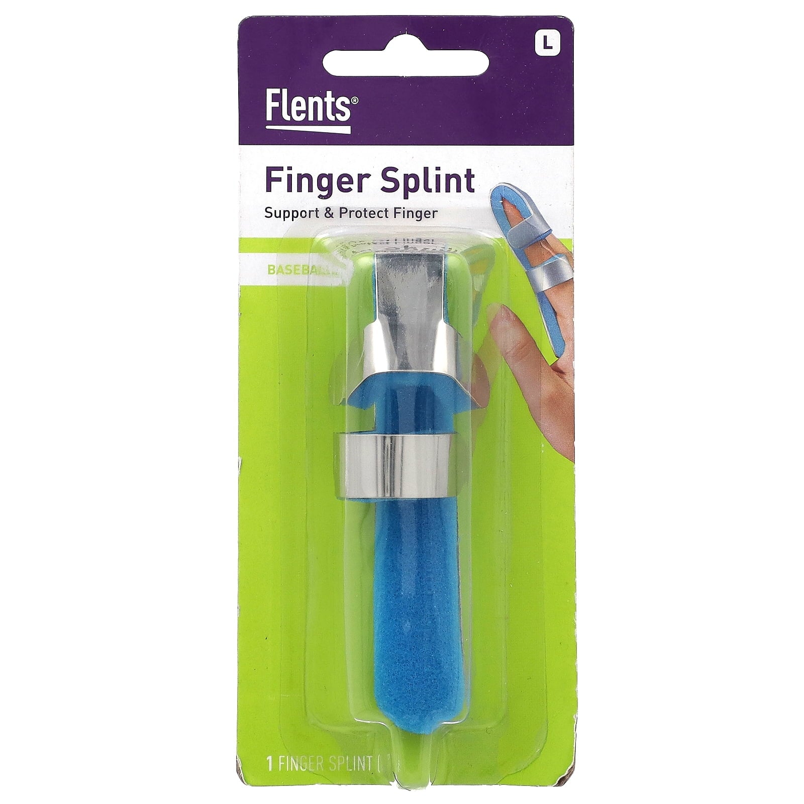 Flents Baseball Finger Splint Large 1 Each
