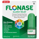 Flonase 24 Hour Non-Drowsy Decongestant Allergy Relief Medicine Nasal Spray, 72 Sprays