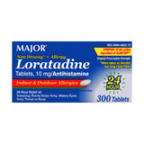 Major Allergy Loratadine 10mg, 300 Tablets 1 Count