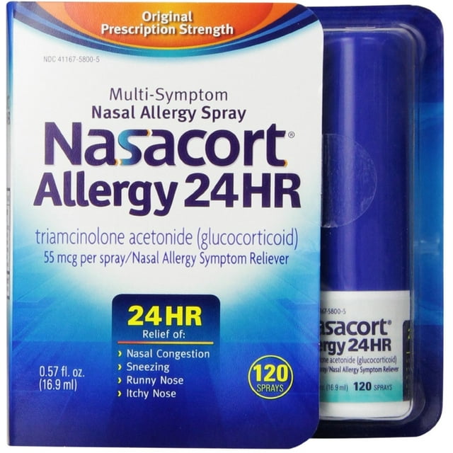 Nasacort Allergy 24 Hour 120 Sprays, 0.57 oz