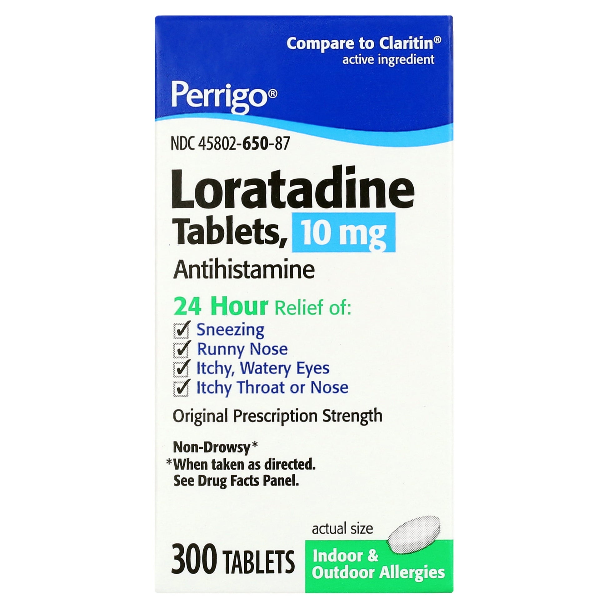 Perrigo Loratadine Tablets, 10 mg, 300 Count