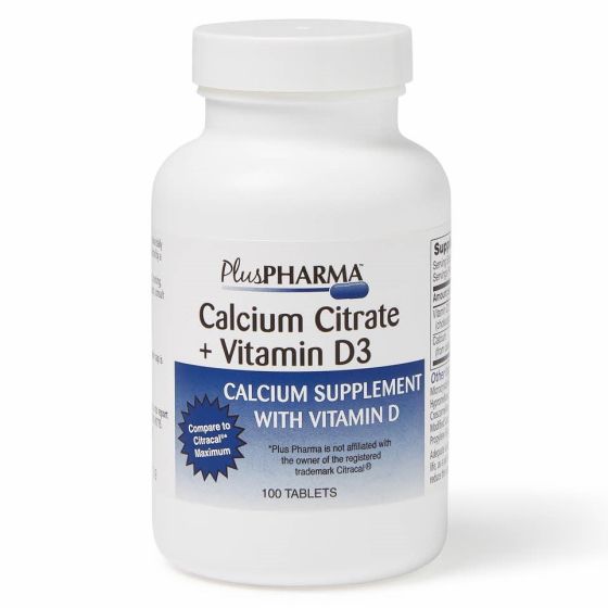 Calcium Citrate 315mg + Vitamin D3 250IU Tablets 100Ct