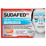 Sudafed PE Pressure, Pain Plus Cold Cure Tablets for Adults, 24 Ea