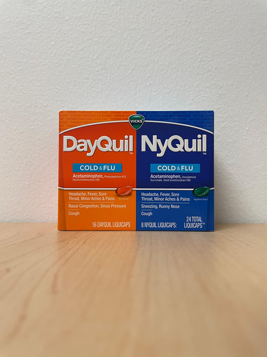 Vicks Dayquil Nyquil Cold, Flu and Congestion Medicine, LiquiCaps 24.0 ea