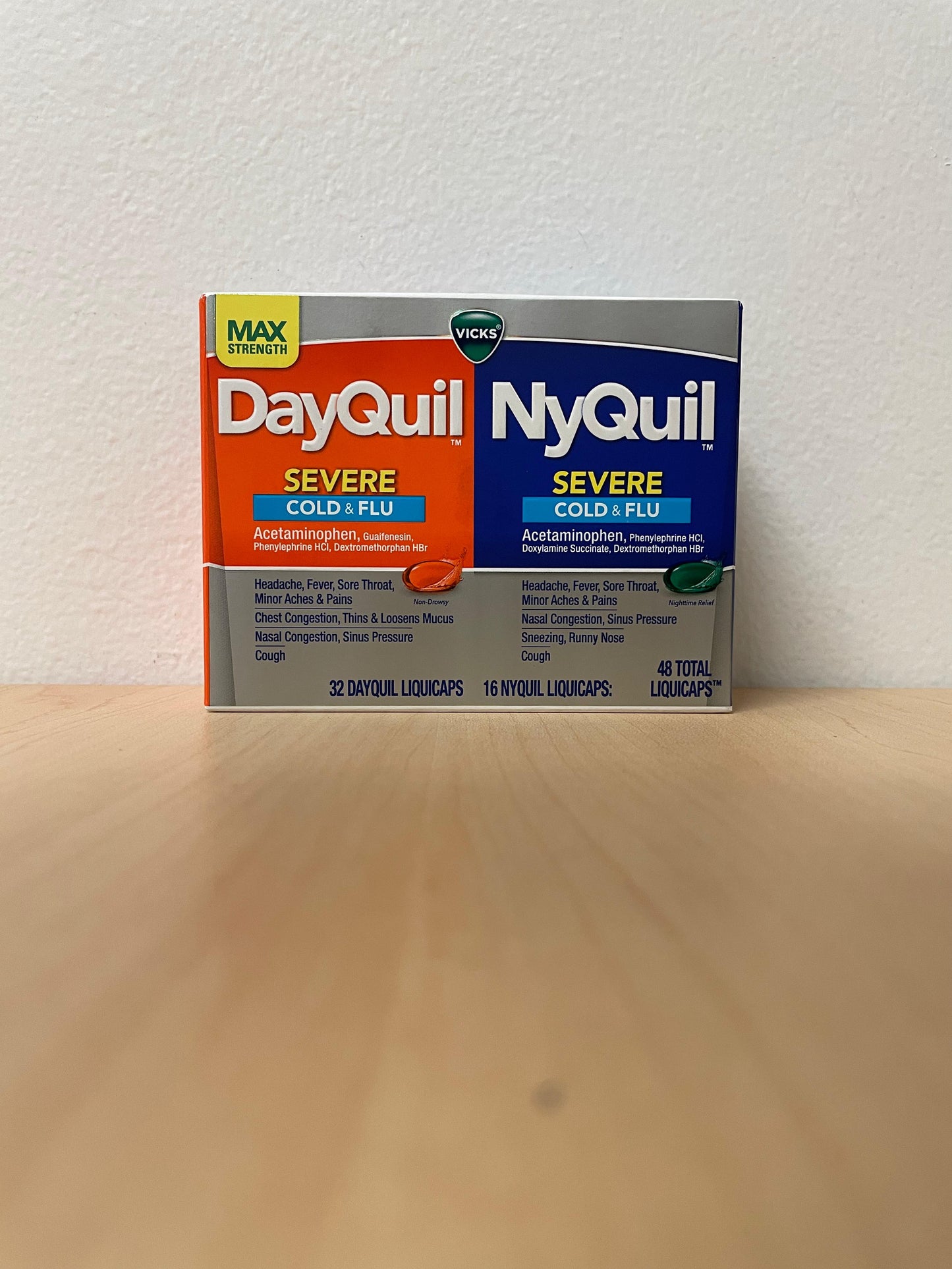 Dayquil Nyquil Cold, Flu and Congestion, LiquiCaps 48 EXP 12/24