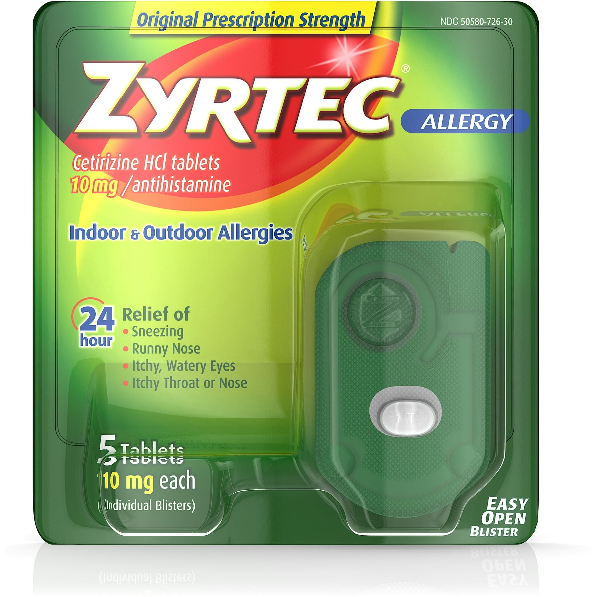 Zyrtec Allergy 10 mg Tablets 5 ea