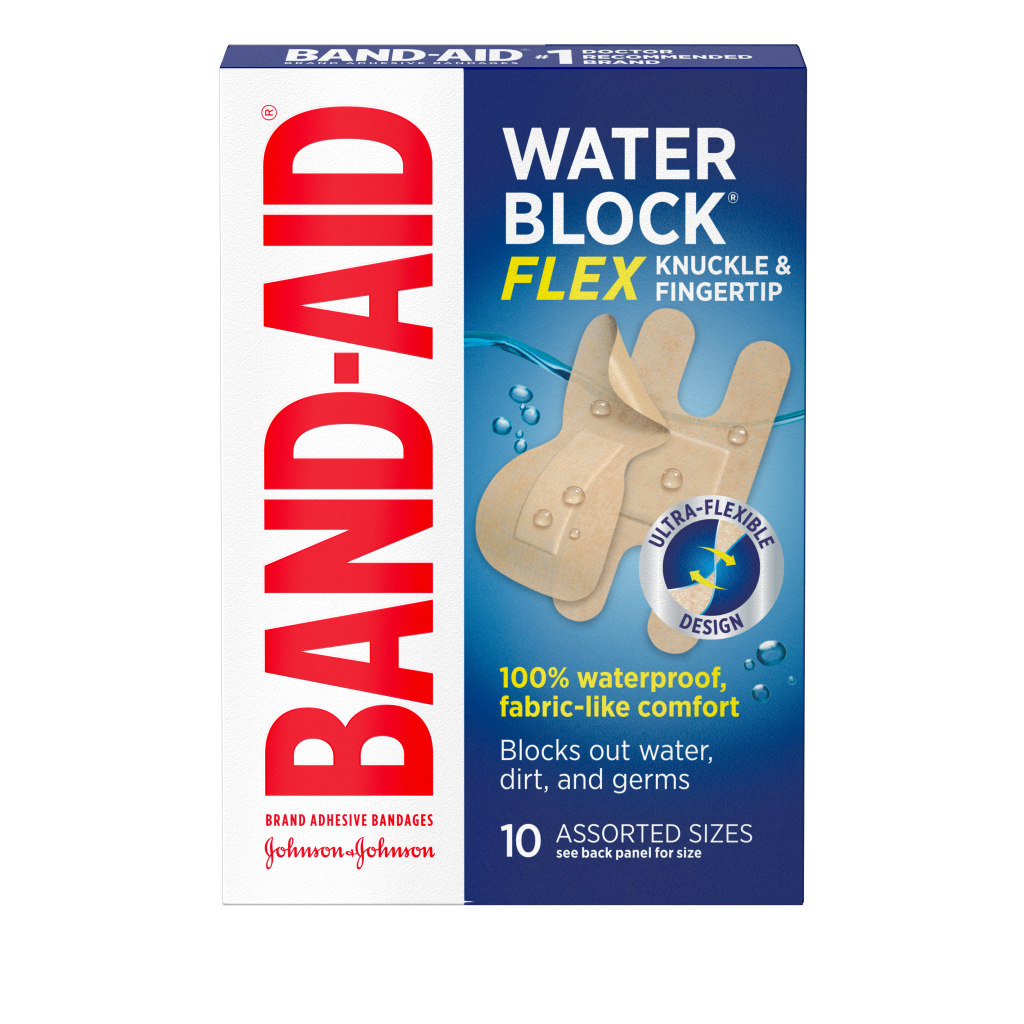 BAND-AID? BRAND WATER BLOCK? FLEX Waterproof FINGER & KNUCKLE BANDAGES

