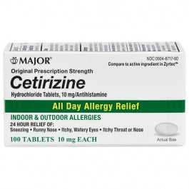 Cetirizine Hydrochloride (10mg) - 100 Tablets