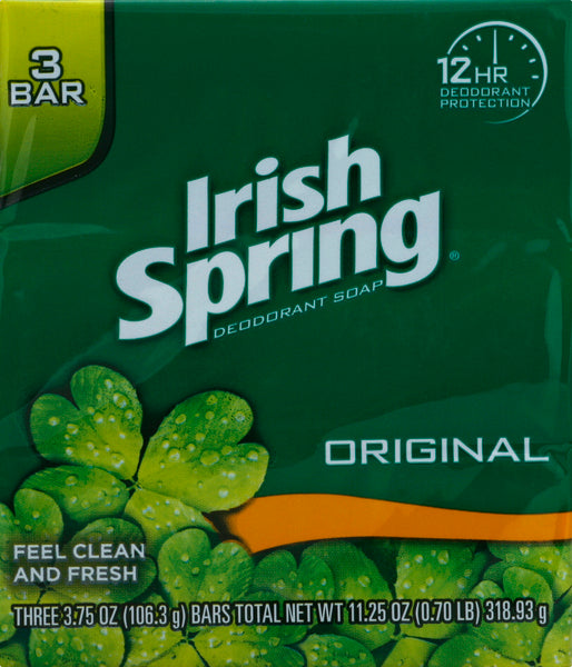 Irish Spring Deodorant Soap, Original, Bath Size
