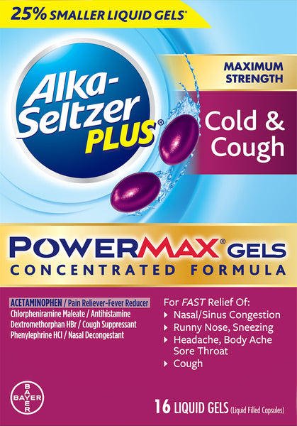 Alka-Seltzer Plus Cold & Cough, Maximum Strength, Liquid Gels