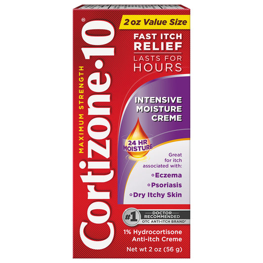 Cortizone-10 Anti-Itch Creme, Intensive Moisture Creme, Maximum Strength, Value Size
