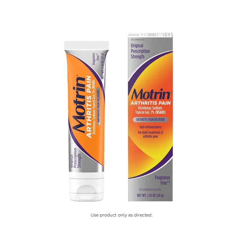 MOTRIN? Arthritis Pain Relief Diclofenac Sodium Topical Gel 1% for Joint Pain & Inflammation Relief