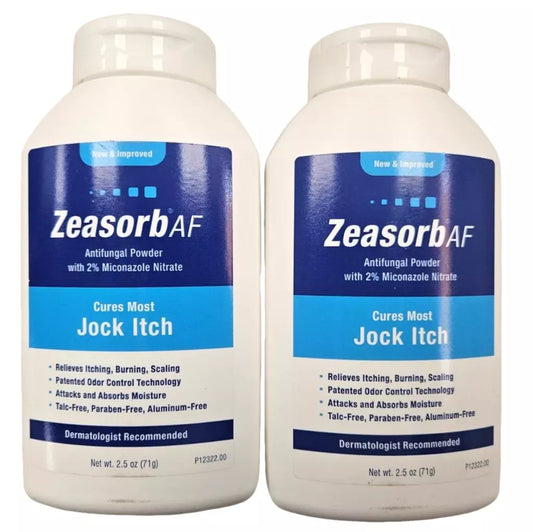 Zeasorb AF Antifungal Powder Jock Itch 2.5oz (3 pack) Blue