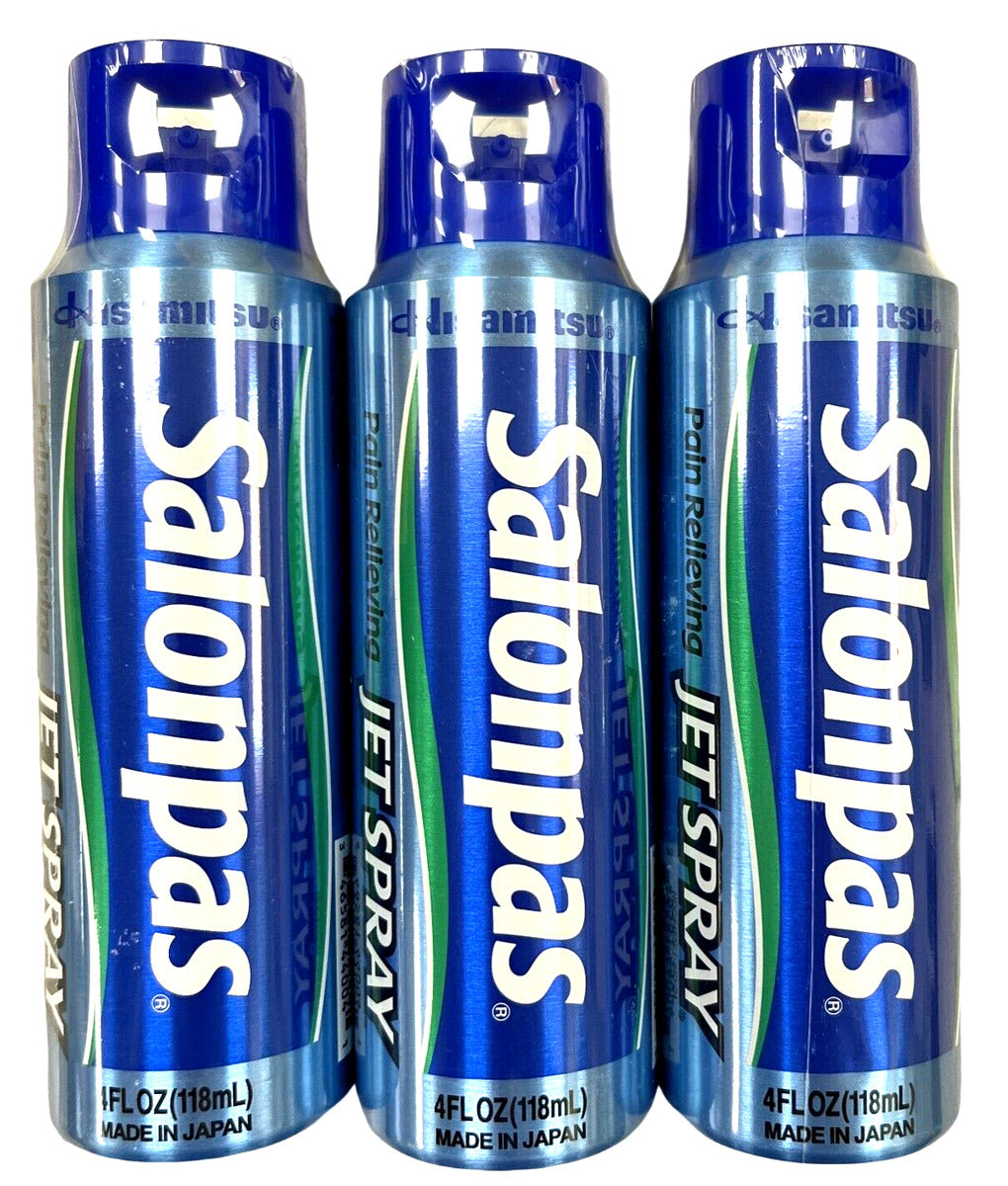 Salonpas Pain Relieving Jet Spray 4oz (3 Pack)