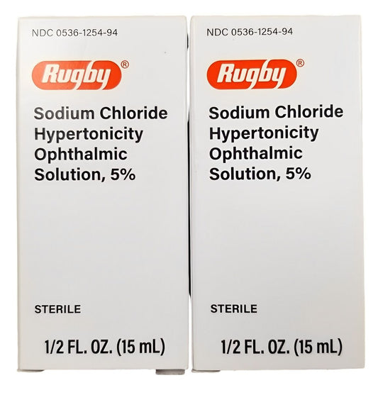 RUGBY Sodium Chloride 5% Eye Solution 15 mL (2 Pack)