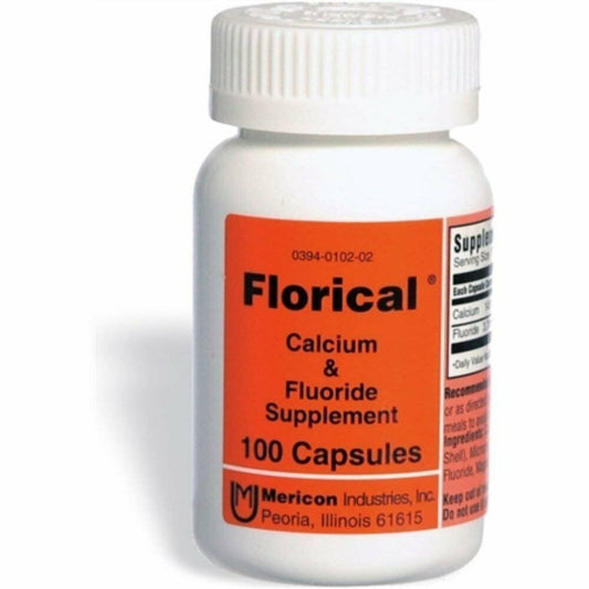 Florical Calcium and Fluoride Supplement For Hardening of Bone Capsules 100 Each