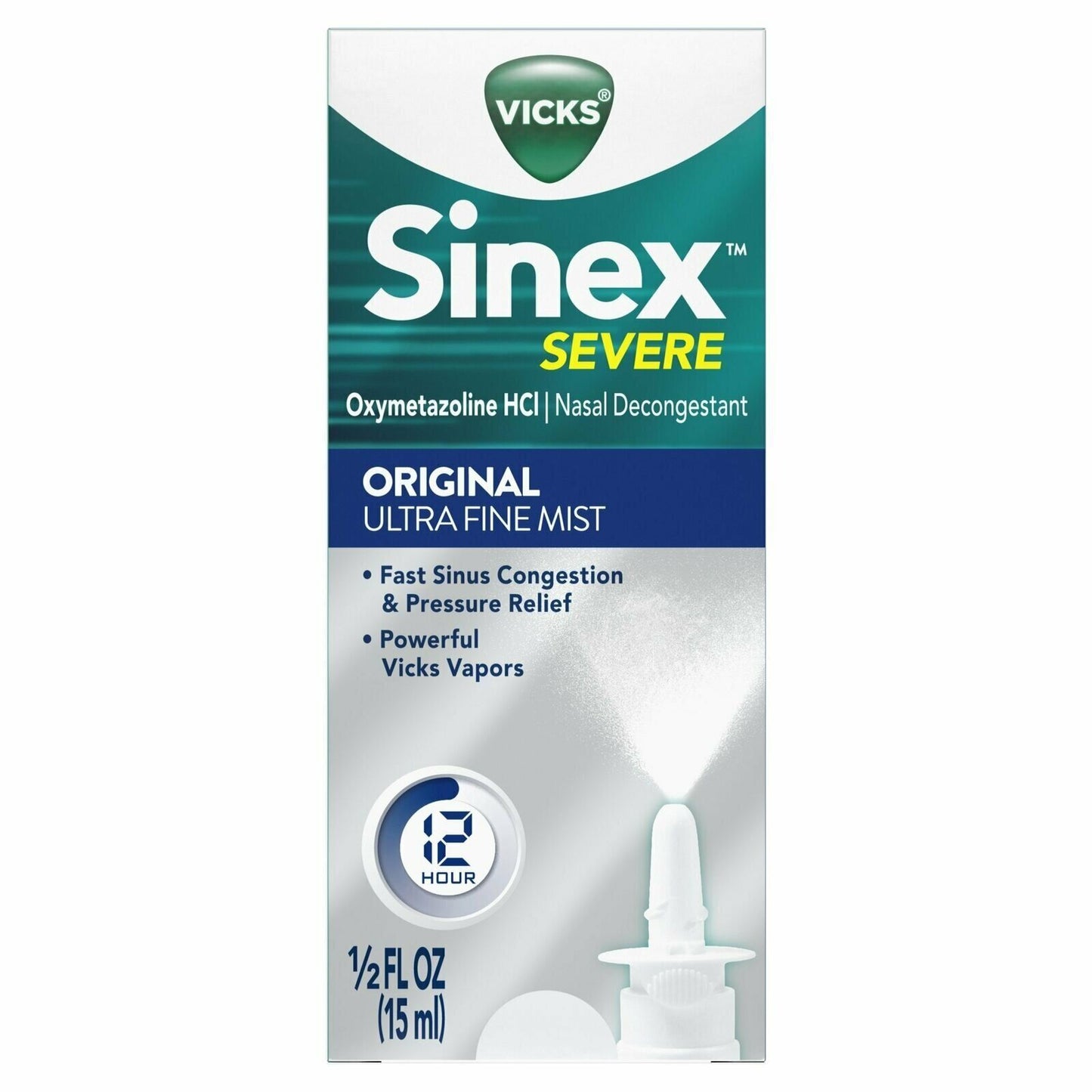 Vicks Sinex Severe Nasal Decongestant Original Ultra Fine Mist 0.5 Oz    5