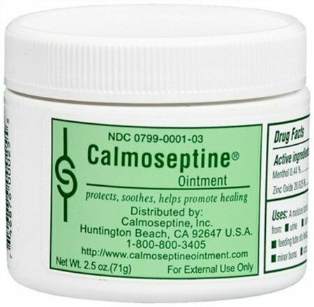 Calmoseptine Ointment Jar Protects & Helps Heal Skin Irritations 2.5 Oz 12