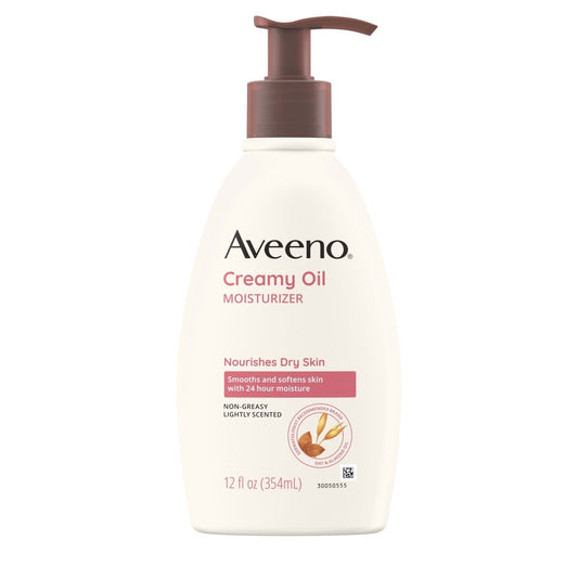 Aveeno Creamy Moisturizing Oil Soften & Smoothen Skin Oatmeal Soothing 12 oz