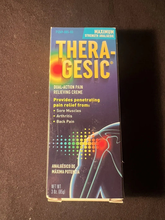 NEW (1) THERA-GESIC Pain Relieving Creme - 3 Oz - Discontinued - HTF