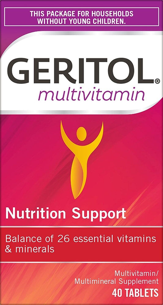 Geritol Multivitamin Nutrition Support Multi-Mineral Supplement Tablets 40 Count
