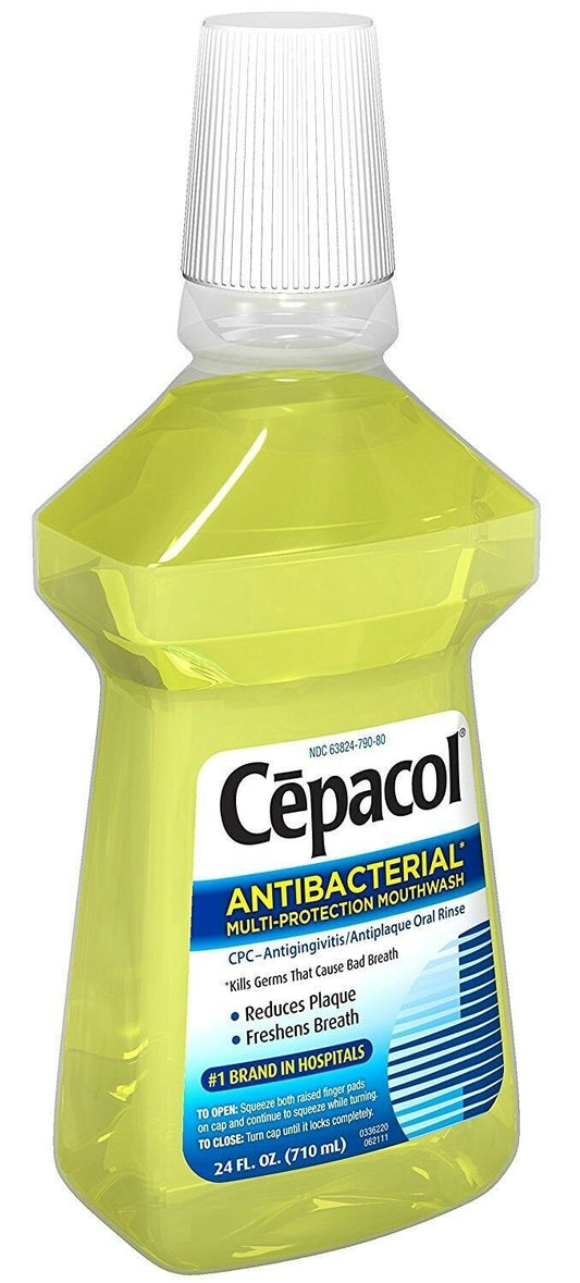 Cepacol Antibacterial Multi-Protection Mouthwash Antiplaque Freshens Breath 24oz