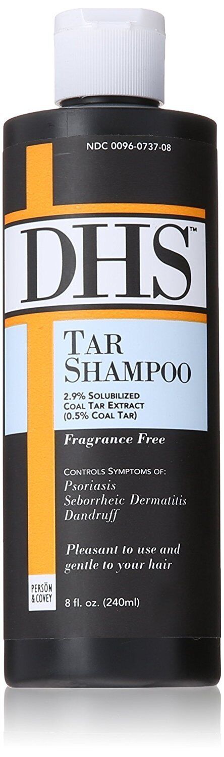 DHS Tar Shampoo Helps Treat Psoriasis Seborrheic Dermatitis & Dandruff 8 Ounce