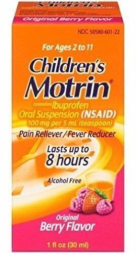 Motrin Children's Ibuprofen Oral Suspension Pain & Fever Relief Berry Flavor 1oz