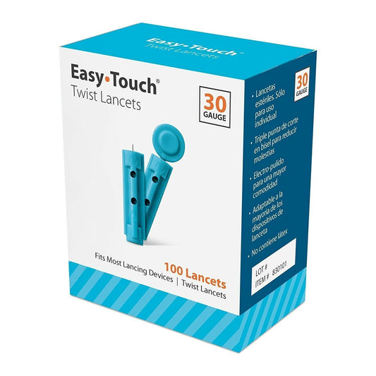 Easy Touch Twist Lancets Triple Bevel Cut Sterile Latex Free Single Use 100ct 2   