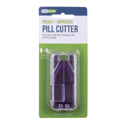 Ezy Dose Pocket Dispenser Pill Cutter Stainless Steel Precise Cut Durable 1 ct