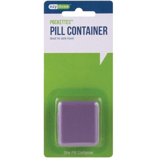 Ezy Dose Vitamin Pill Container Small Compact Travel Size Tight Snap Top 2ct 2   