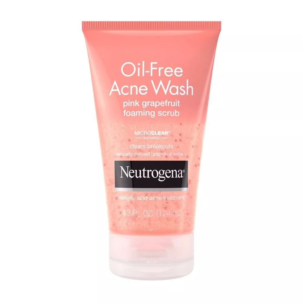 Neutrogena Oil-Free Acne Wash Pink Grapfruit Foaming Scrub 4.2 oz