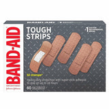 Band-Aid Adhesive Bandages Tough Strips One Size For Minor Cuts & Scrapes 60 Ct