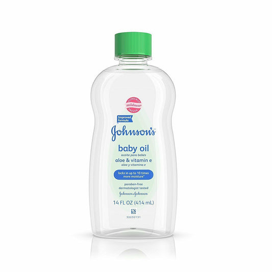 Johnson's Baby Oil with Aloe Vera And Vitamin E Paraben Free 14 Ounce    2