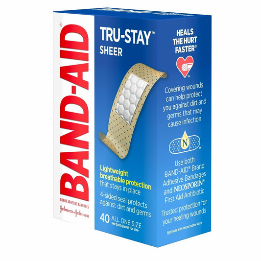 Band-Aid Tru-Stay Sheer Adhesive Bandages Lightweight Protection 40 Count 3   