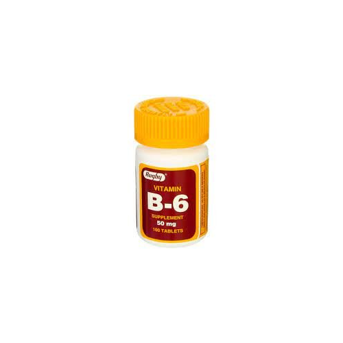 Rugby Vitamin B6 25mg Supplement Tablets Immune Health Support Tablets 100ct