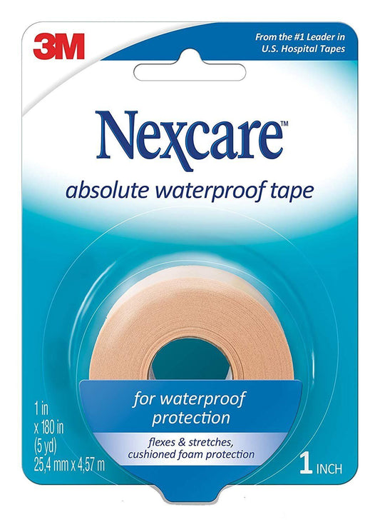 3M Nexcare First Aid Tape Absolute Waterproof Easy Tear 1 in x 5 yd 1ct 6