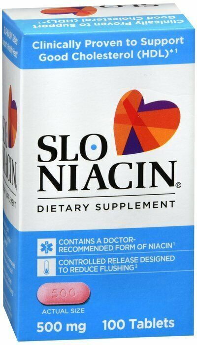 Slo-Niacin Antioxidant Support Dietary Supplement Tablets 500 mg 100 Ct 3   