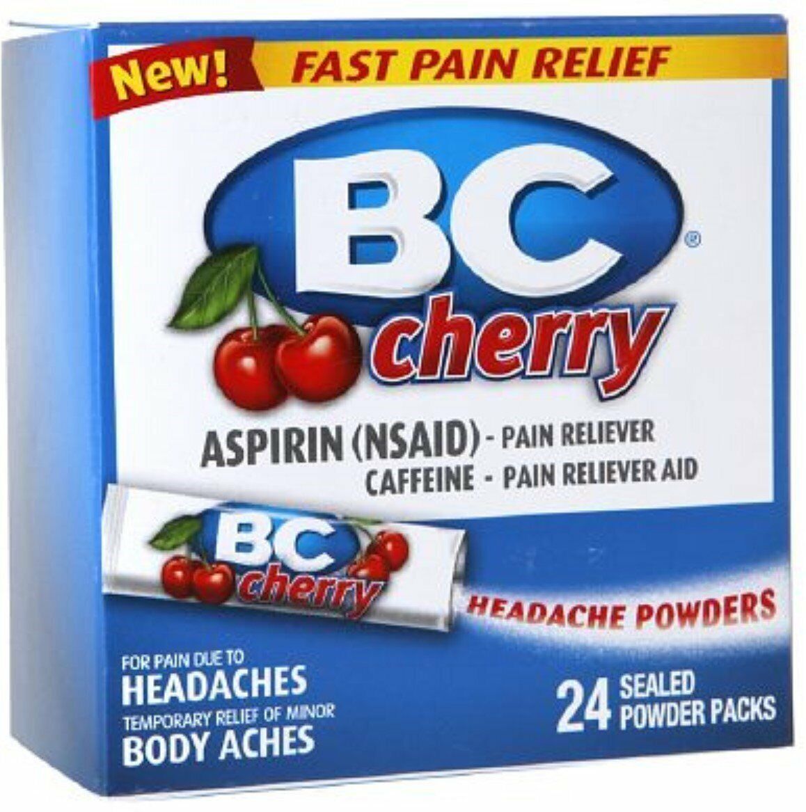 BC Pain Reliever Aid Sealed Powders with Cherry Flavor Fast Relief 24 ct 5
