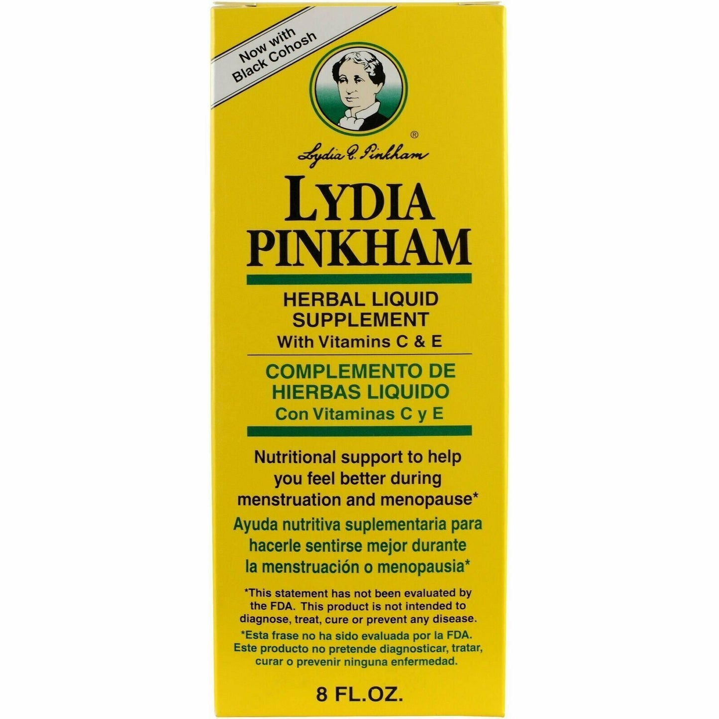 Lydia Pinkham Herbal Supplement Vitamin C & E Nutritional Support Liquid 8oz