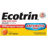 Ecotrin Aspirin Arthritis Safety Coated Tablets Regular Strength 325mg 125 Count
