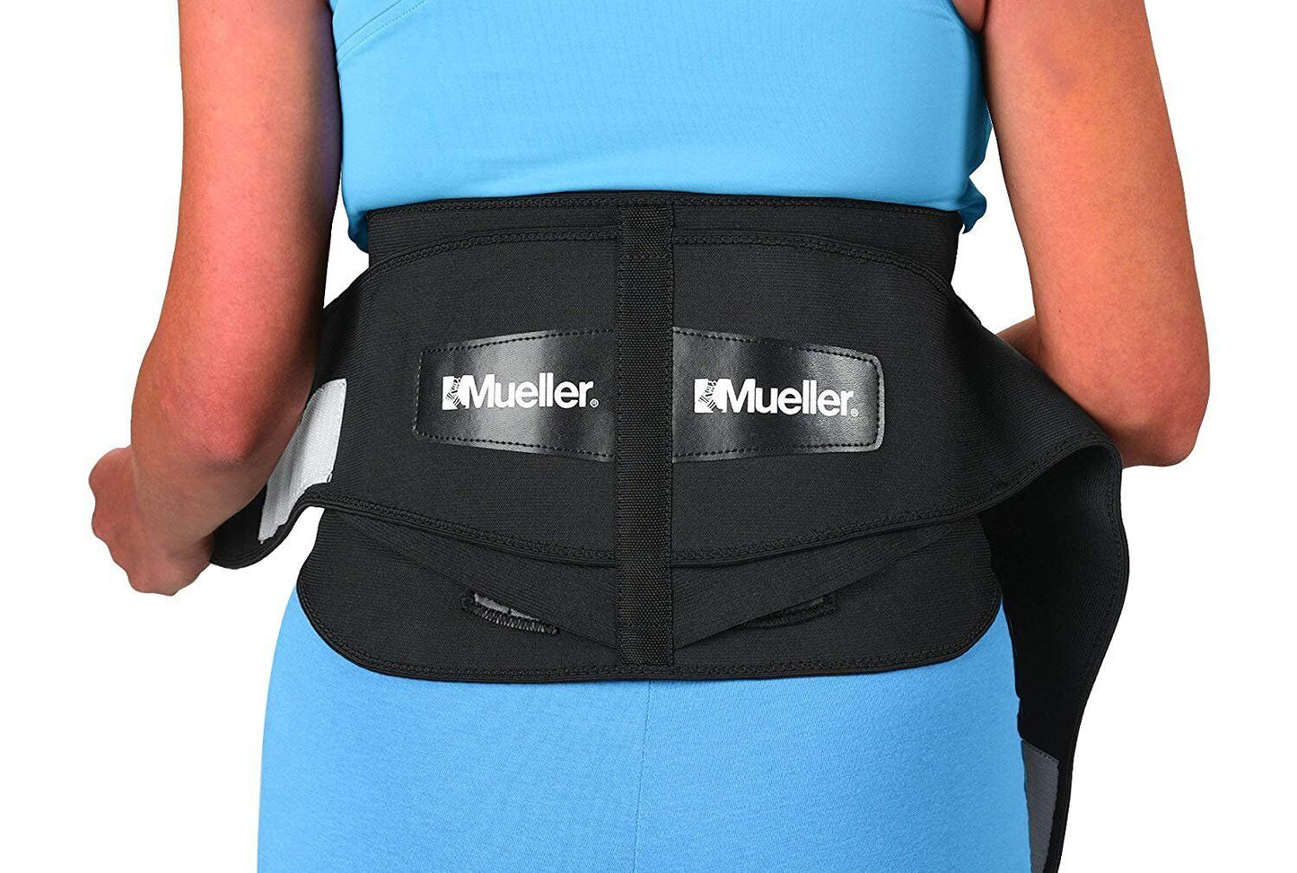 Mueller 255 Lumbar Support Back Brace w/ Removable Pad Custom Fit 28"- 50" Waist