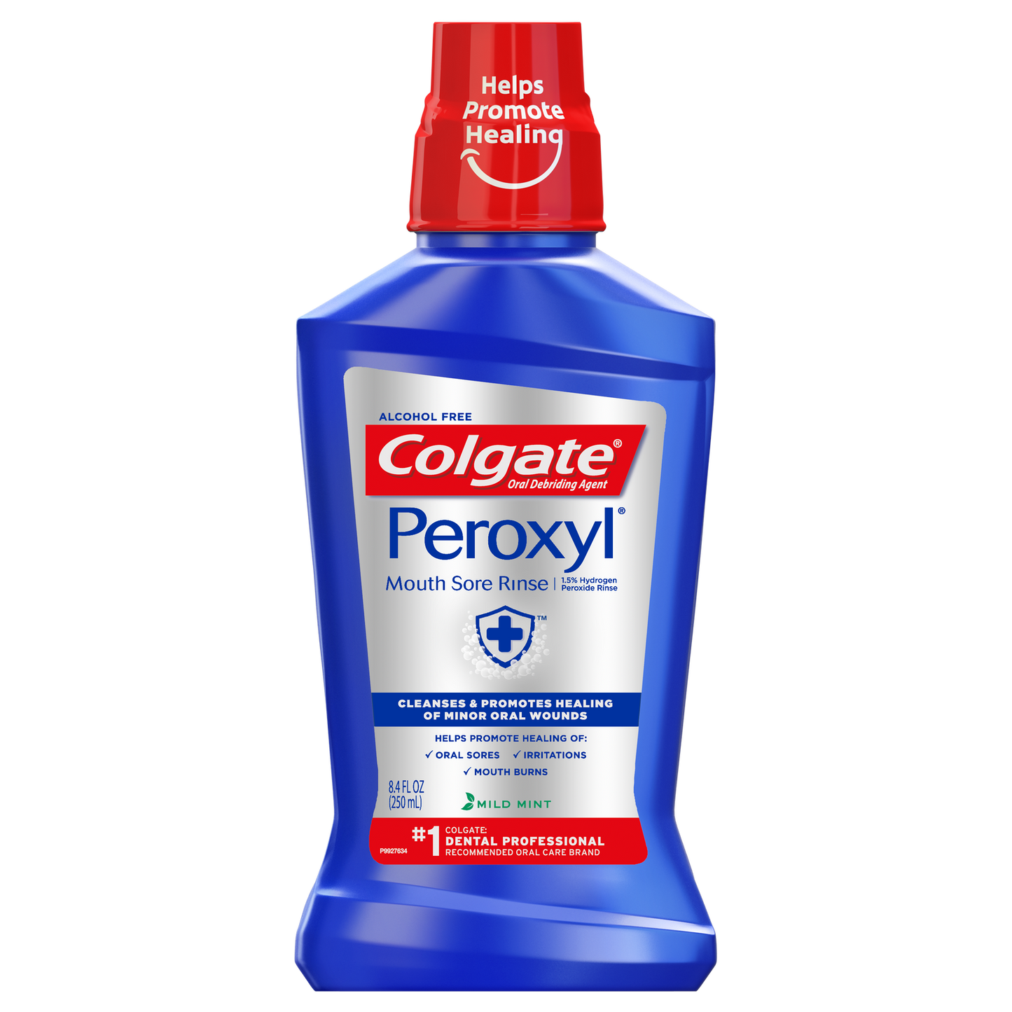 Colgate Peroxyl Mouth Sore Rinse Cleanser Alcohol Free Fresh Mild Mint 8.4 oz