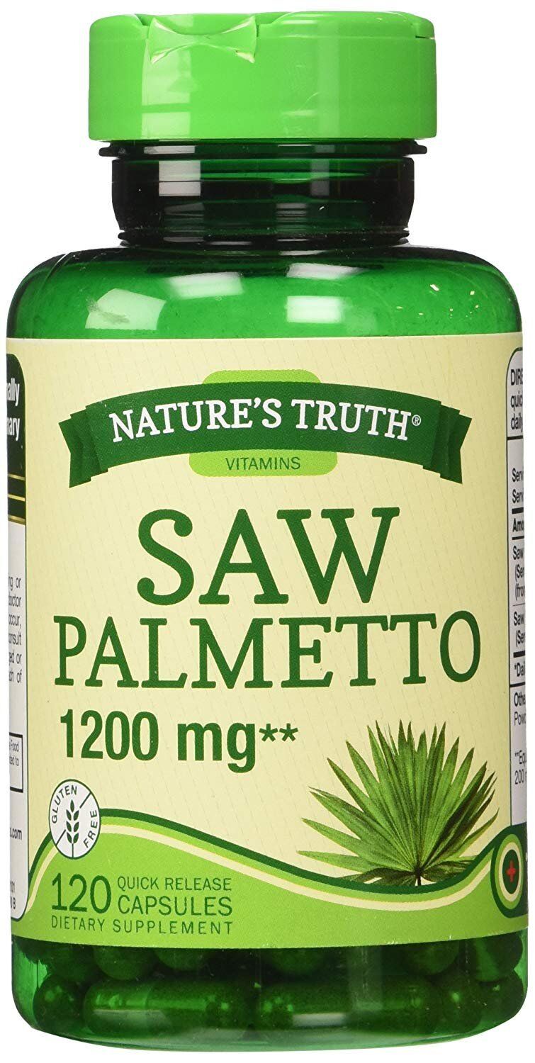 Nature's Truth Vitamins Saw Palmetto Quick Release Capsules 1200 mg 120 Count