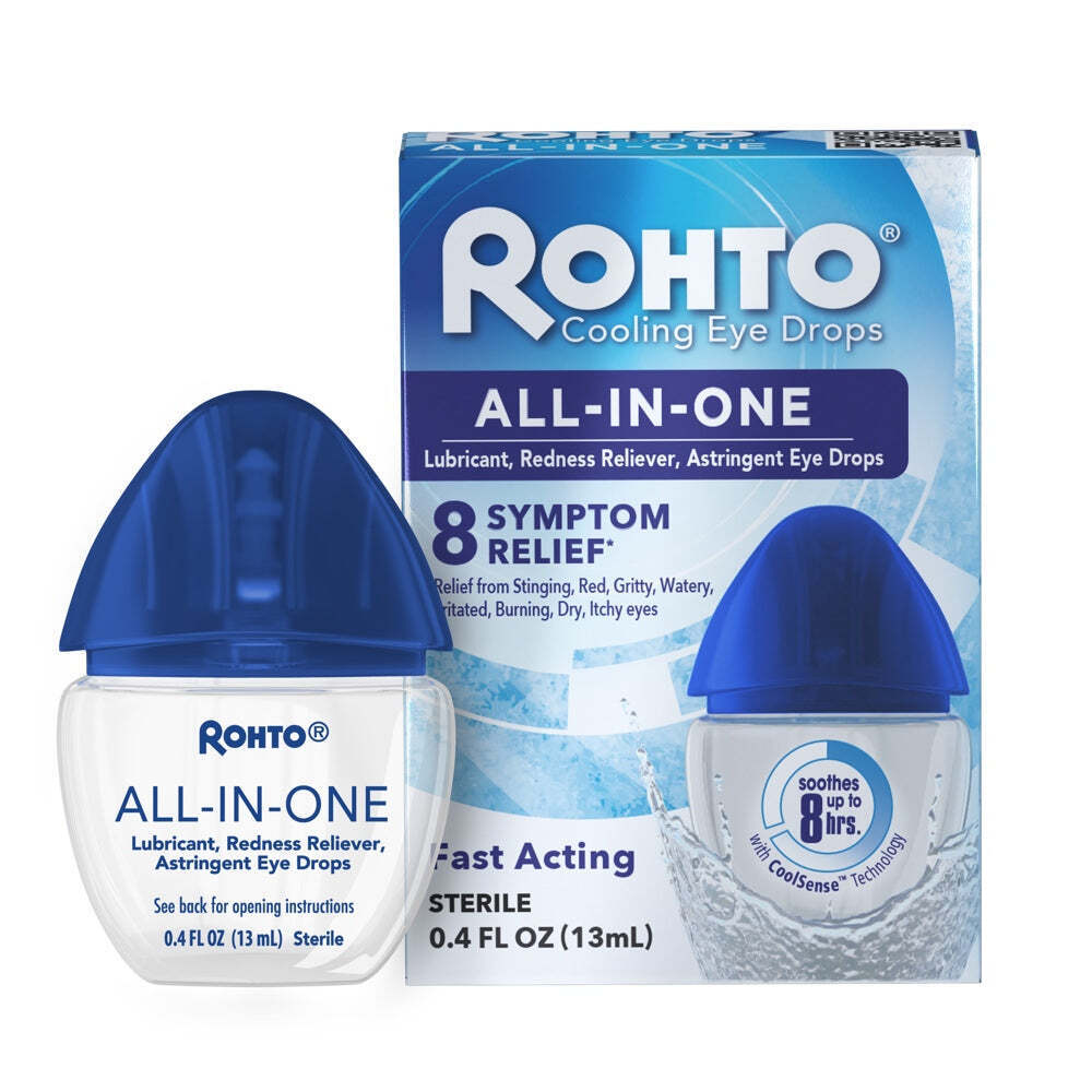 Rohto Cooling Eye Drops Ice All In One 8 Symptom Dry Itchy Relief 0.4 fl oz