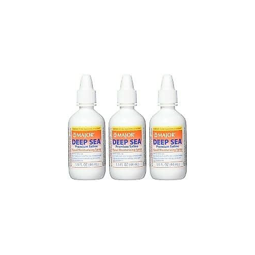 Major Deep Sea Premium Saline Nasal Moisturizing Spray Dry Relief 1.5oz 3